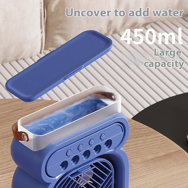 3 In 1 Portable Air Conditioner Evaporative Air Cooler LED Night Lights 3 Speeds Humidifier Fan For Home Office